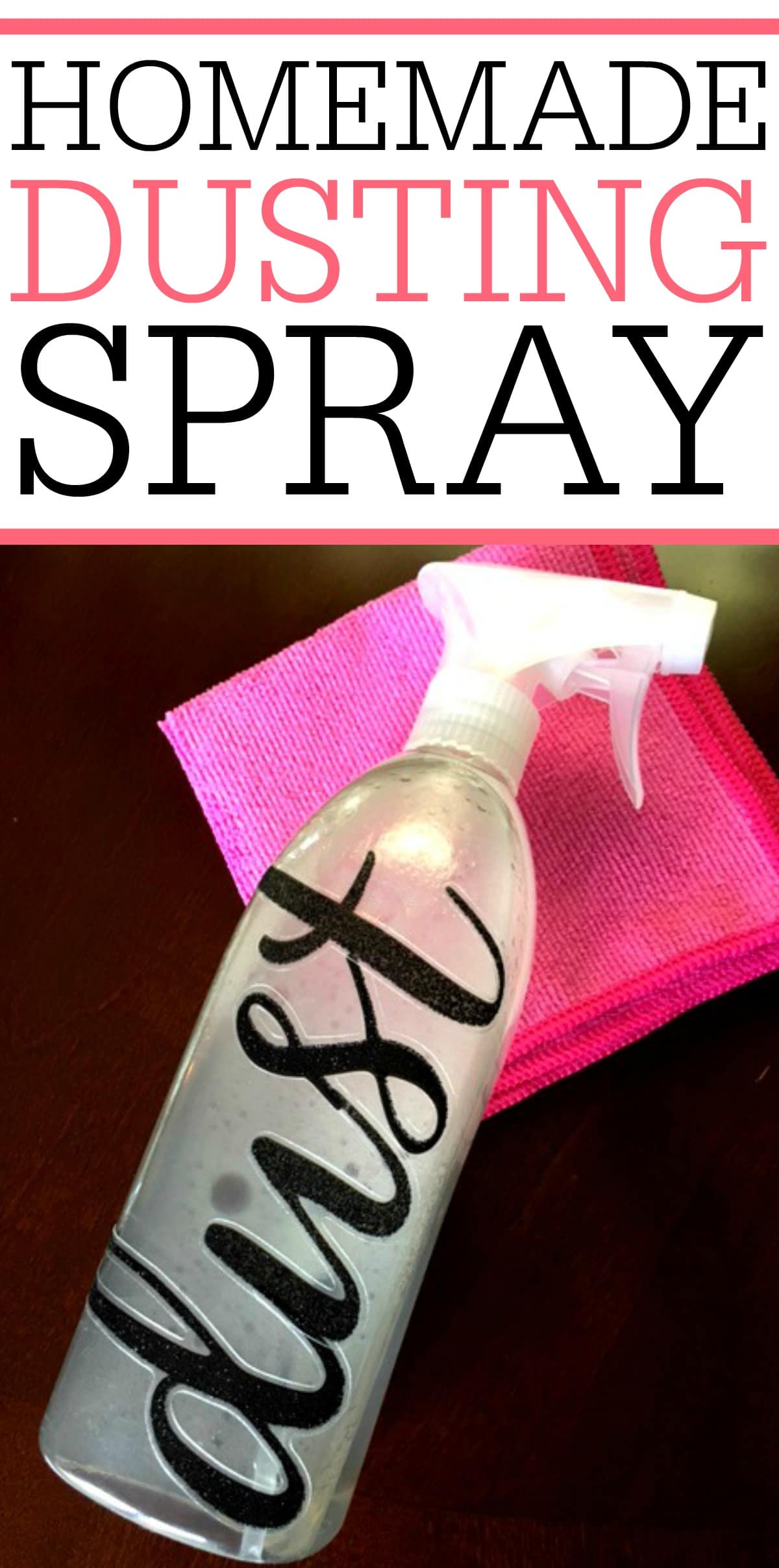 Make your own DIY dusting spray at home. This homemade dusting spray is easy to make and works great! You will love this natural DIY dusting spray.