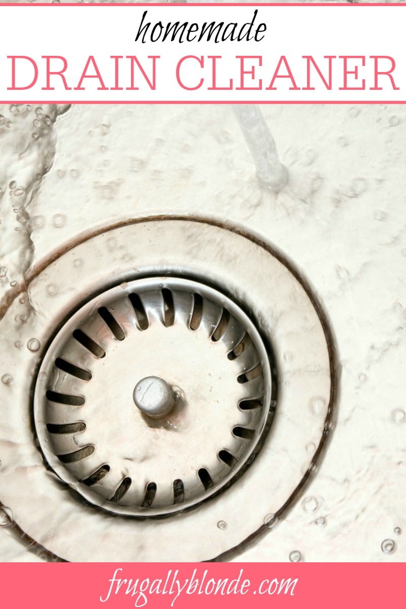 Tired of a slow drain? Try this easy DIY drain cleaner. It's easy to use and chemical free. This homemade drain cleaner is the best drain opener to get rid of clogged drains! Try this DIY drain cleaner today.