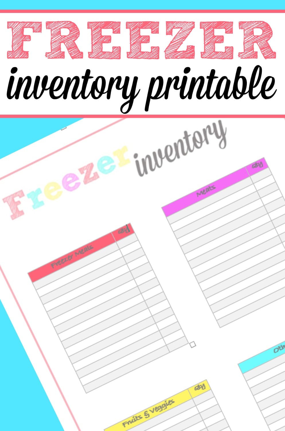 Freezer Stock Printable - Frugally Blonde image relating to Freezer Inventory Printable referred to as Freezer Stock Printable - Frugally Blonde