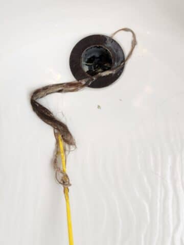 hair that was stuck in drain