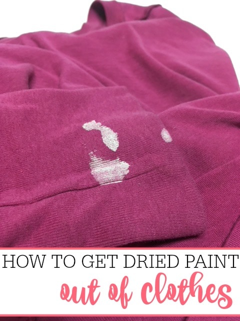 get dried paint out of clothes