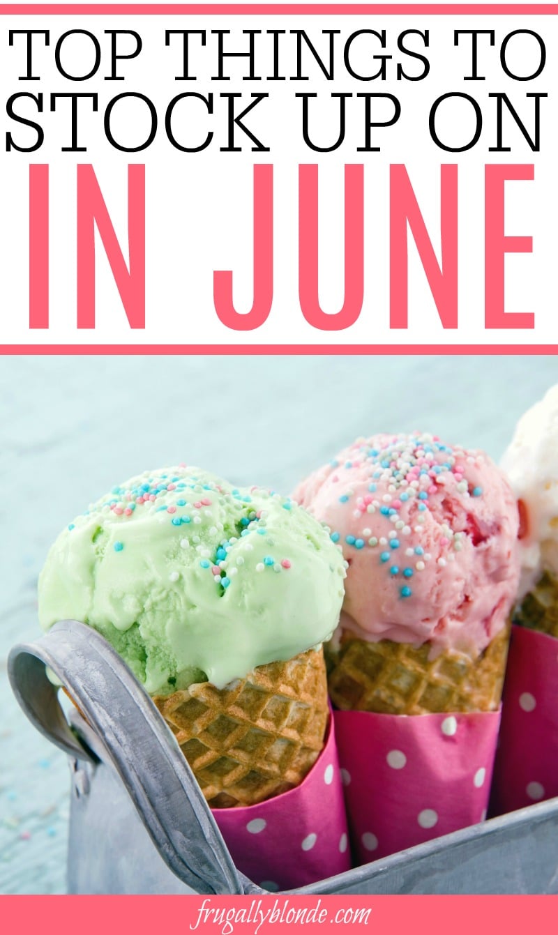 Trying to save more money? Check out the top things to stock up on in June to really save. It’s an easy way to save more money without much work.