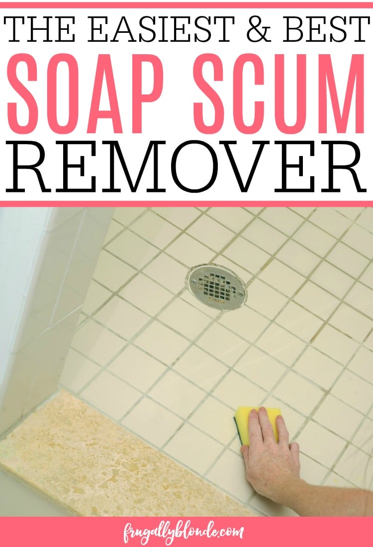 Dealing with soap scum in your shower or bath? Easily clean the shower with the best soap scum remover. This DIY soap scum remover easily removes the soap scum with little to no scrubbing. This soap scum remover works on tubs, tile, and showers.