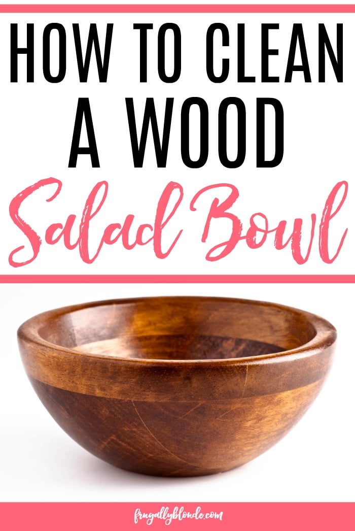 Learn how to clean a wood salad bowl with these easy tips. Clean, reseason, and remove the sticky buildup from your wooden salad bowl. They will look like new again!
