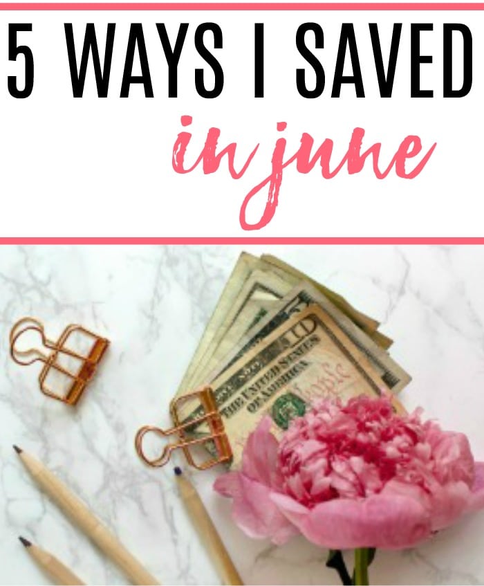 Want to save more money each month? Check out the 5 ways I saved in June for some inspiration to save some extra money. Saving money can be easy and fun.