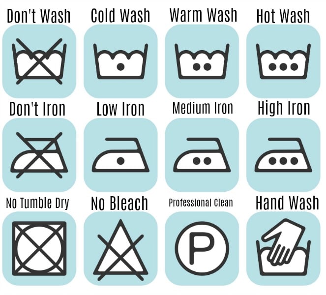 washing machine symbols