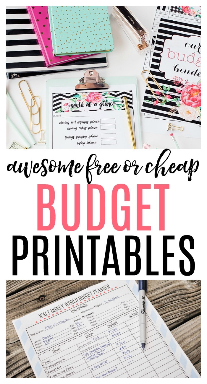 Want to get your finances in order? Check out these awesome budget printables! Get some free budget printables for monthly or weekly budgeting.