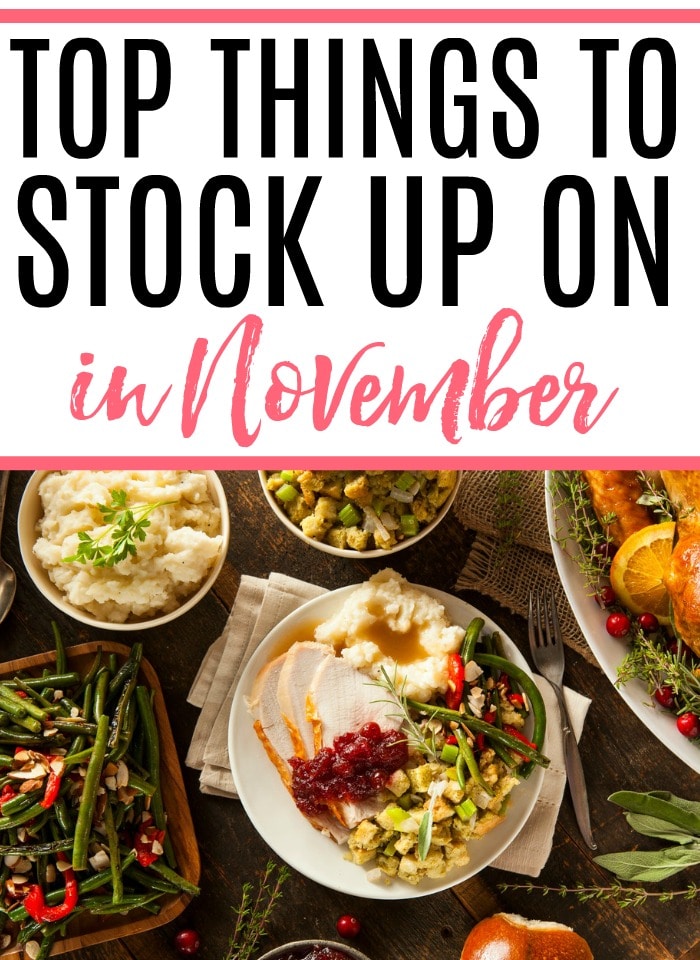 Want to save more money? Check out the top things to stock up on in November and save all year long. It’s an easy way to save more money without much work.