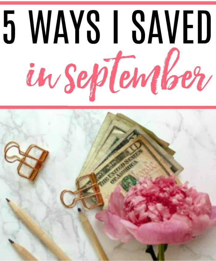 Want to save more money each month? Check out the 5 ways I saved in September for some inspiration to save some extra money. Saving money can be easy and fun.