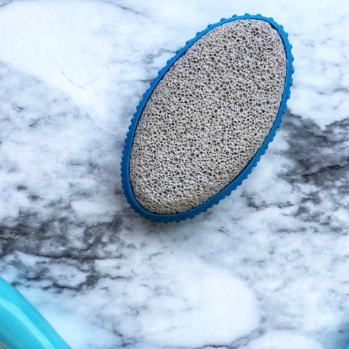 close up of a pumice stone sitting on the countertop.