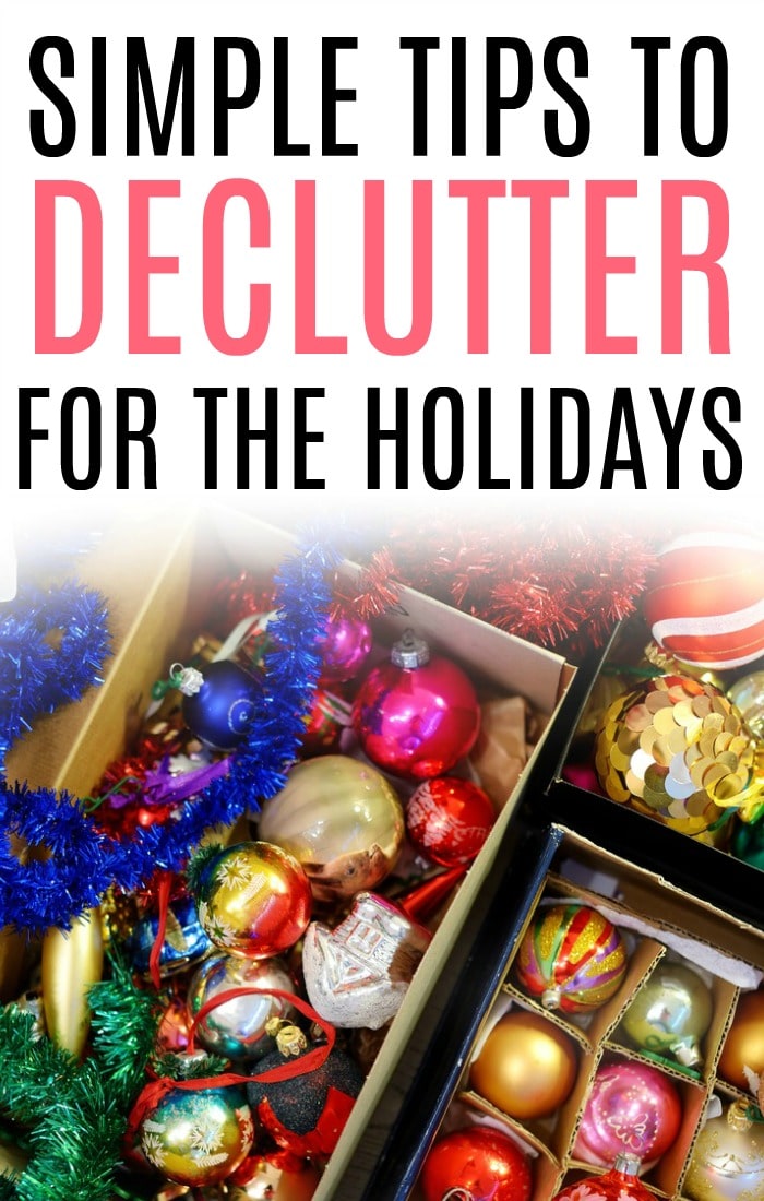 Want to get a jump start on the holidays? Check out these simple tips to declutter for the holidays. You can get your home organized for Christmas and have a clutter free Christmas.