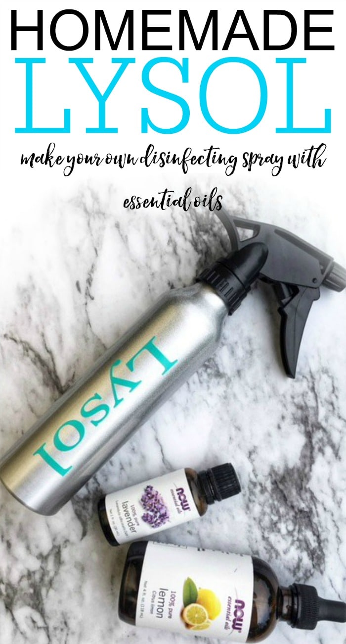 Want a natural disinfectant spray? Check out a homemade lysol to keep your home free of germs. The DIY disinfectant spray is easy to make and smells good too!