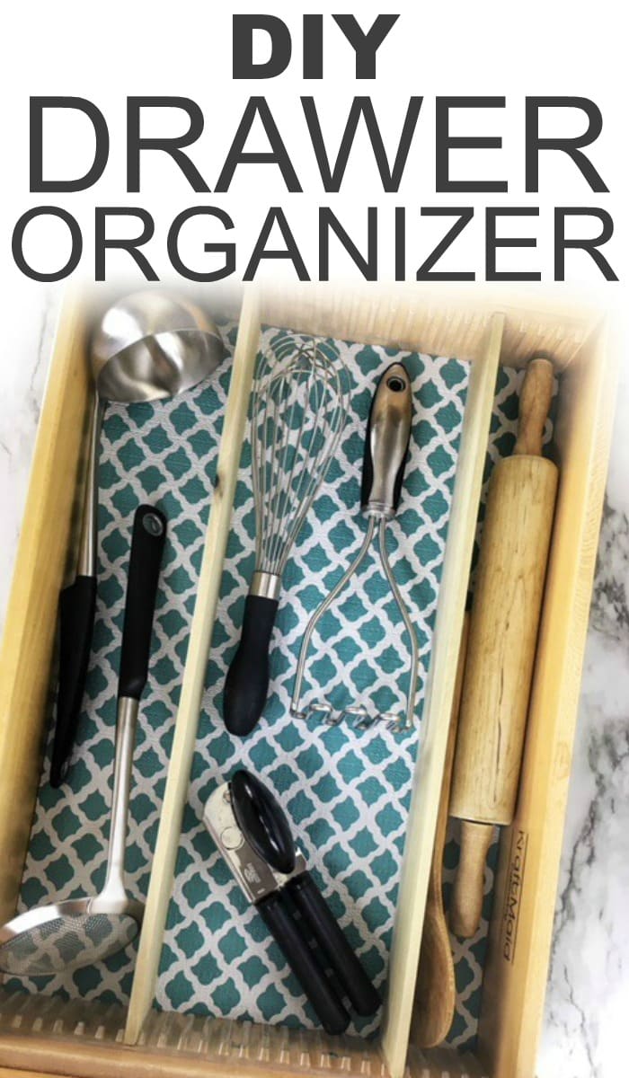 Tired of messy drawers? Check out this easy to make DIY drawer organizer. It helps you quickly and easily organize your drawers.