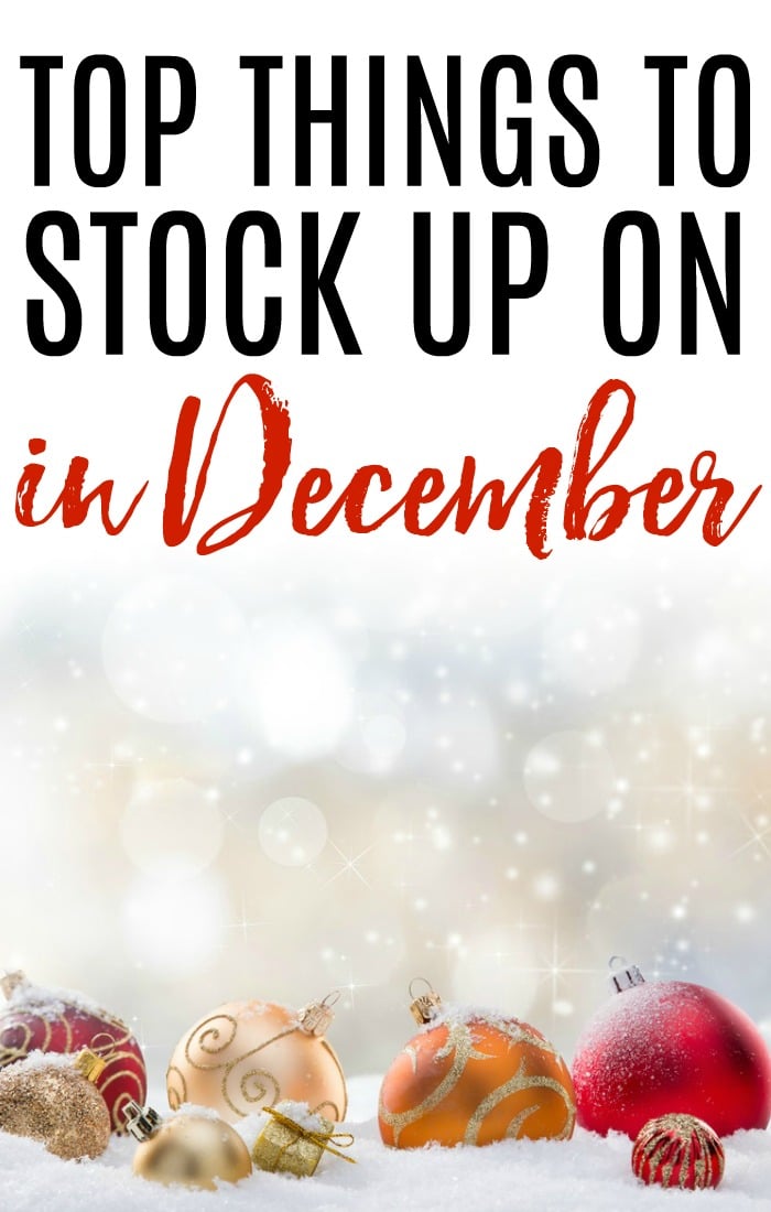 Trying to save more money? Check out the top things to stock up on in December to really save. It’s an easy way to save more money without much work.