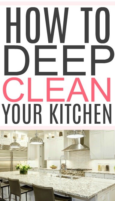 deep clean a kitchen