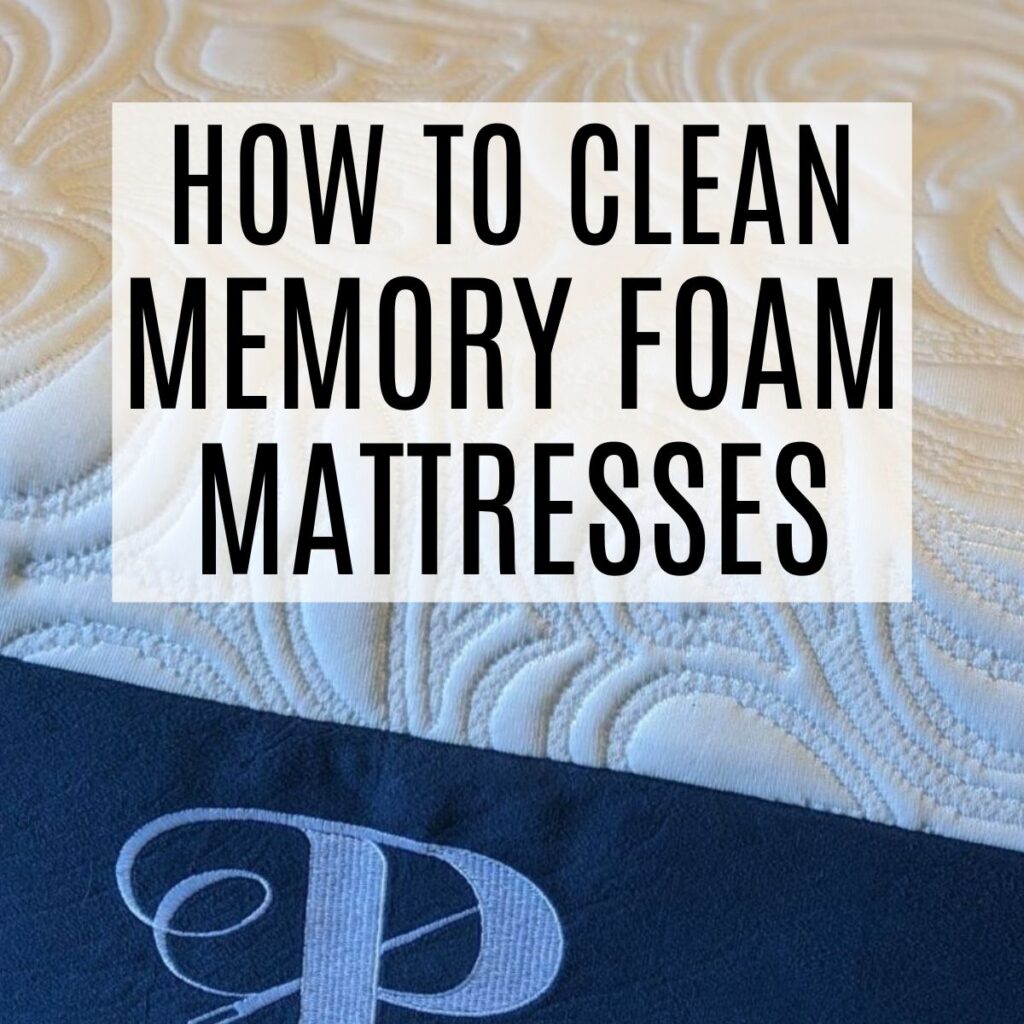 how to clean a memory foam mattress or toper