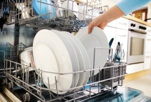 remove white film on dishes from dishwasher
