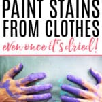 how to get dried paint out of clothes