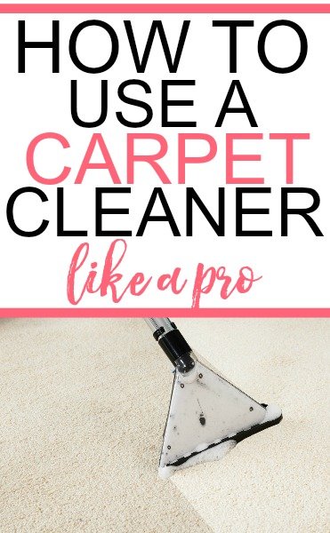 how to use a carpet cleaner