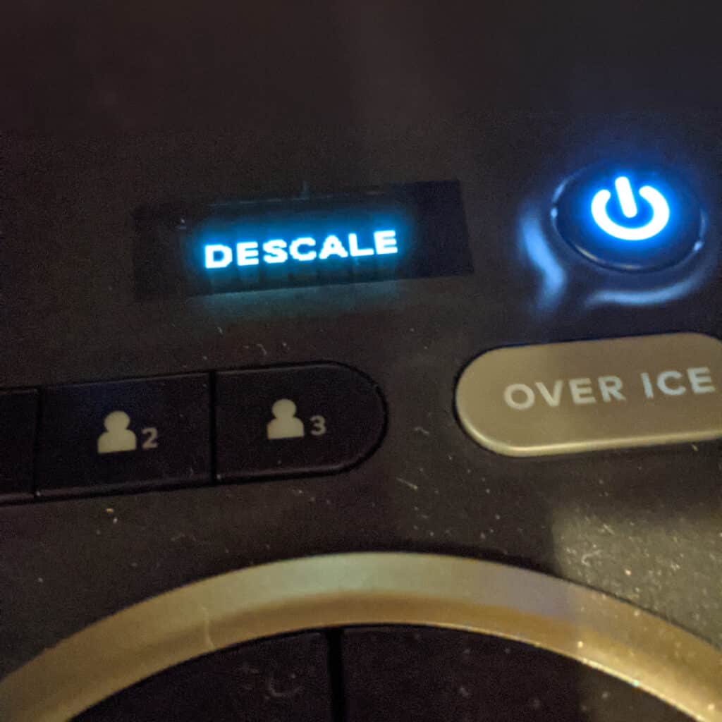 reset descale light on keurig