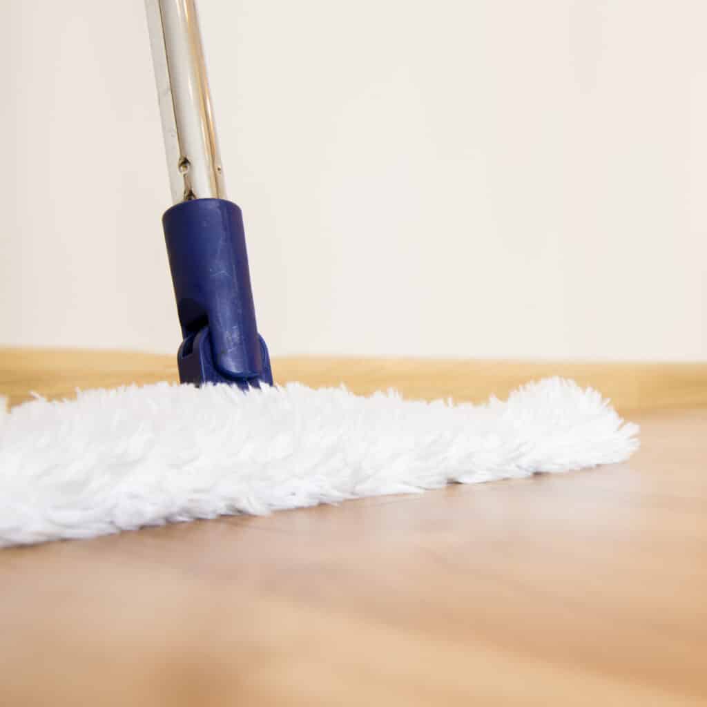 clean hardwood floors daily