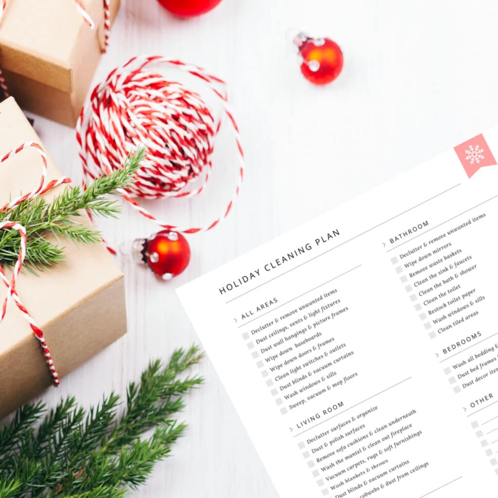 Christmas cleaning printable